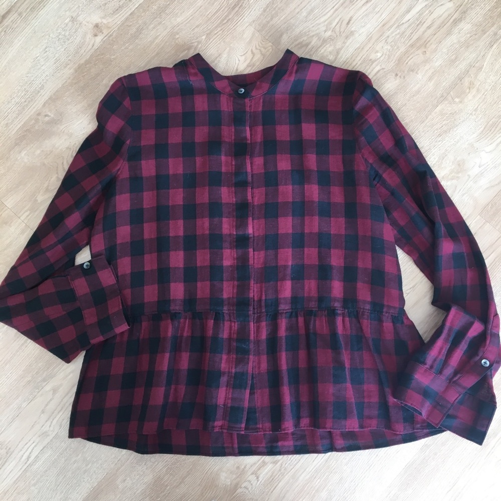 Madewell peplum button up